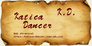 Katica Dancer vizit kartica